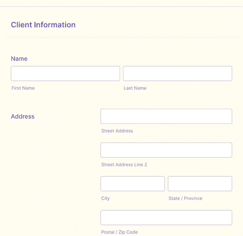 Auto Charge Form Automatic Payment Form Template