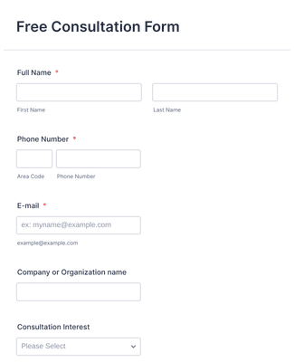 Free Client Consultation Form Template | Jotform