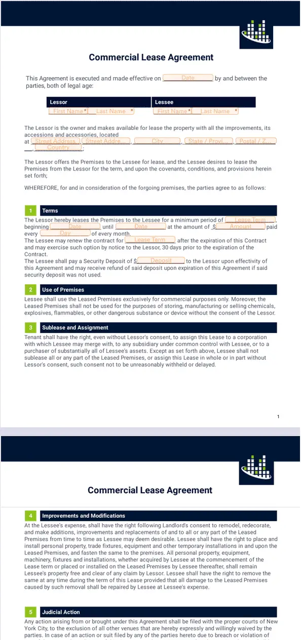 Lease Extension Agreement - Sign Templates | Jotform