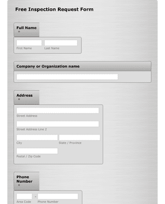 Form Templates: Free Inspection Request Form