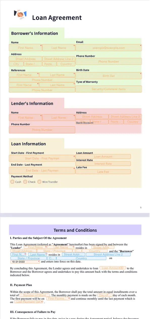 basic loan agreement template