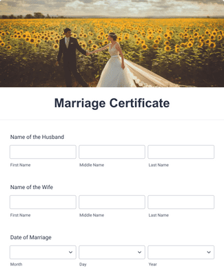 Form Templates: Free Marriage Certificate Form