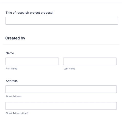 Form Templates: Free Project Proposal