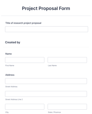 Form Templates: Free Project Proposal