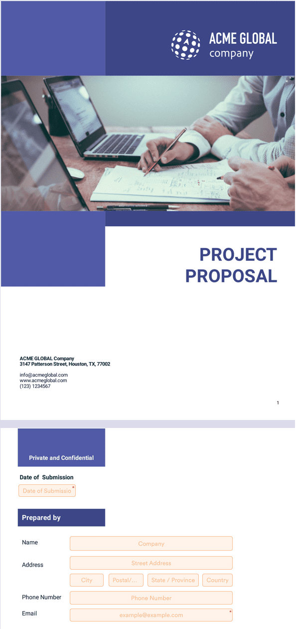Sign Templates: Free Project Proposal
