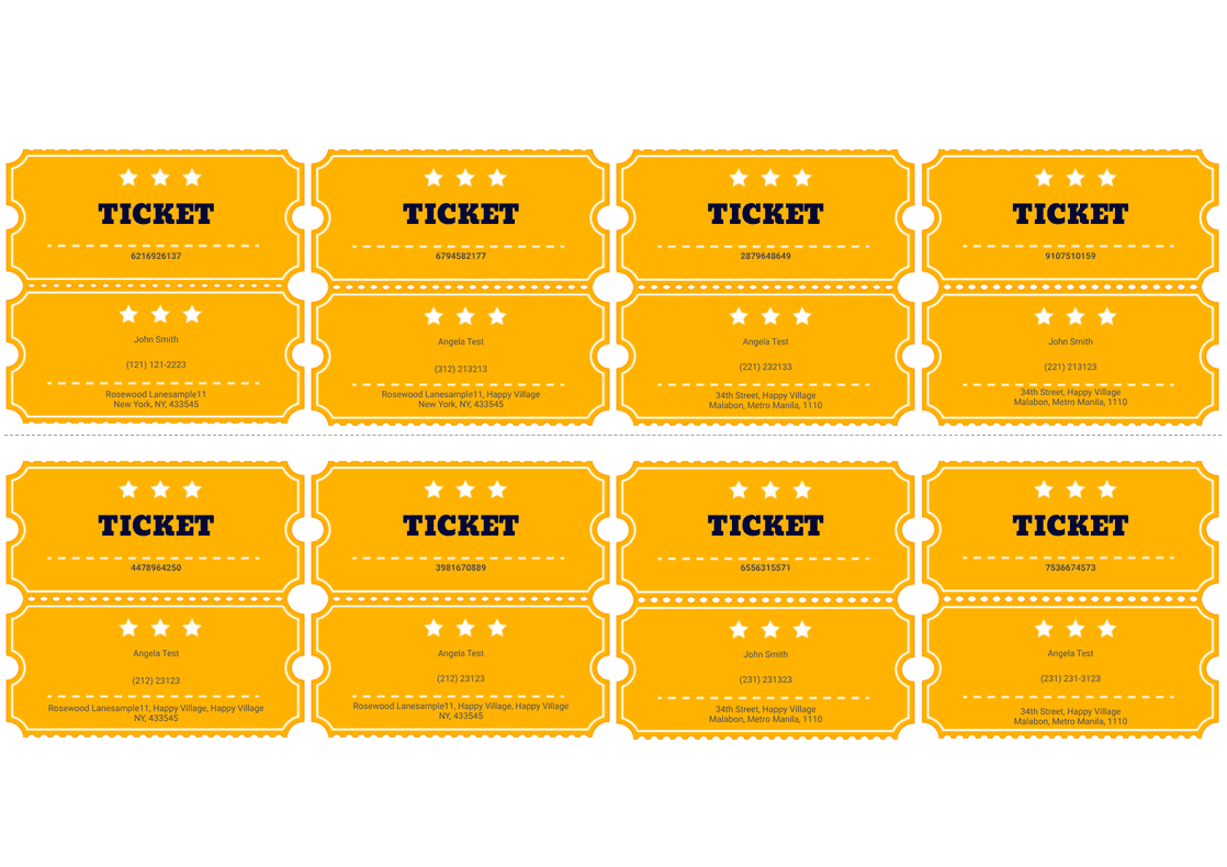 Free Raffle Ticket Template PDF Templates Jotform