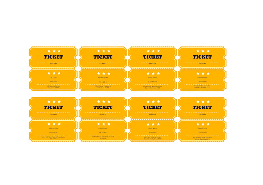 Free Event Ticket Template - PDF Templates | Jotform
