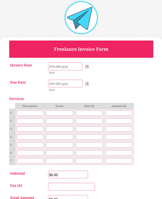 Form Templates: Freelance Invoice Form