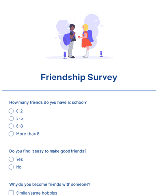 Friendship Survey Form Template | Jotform