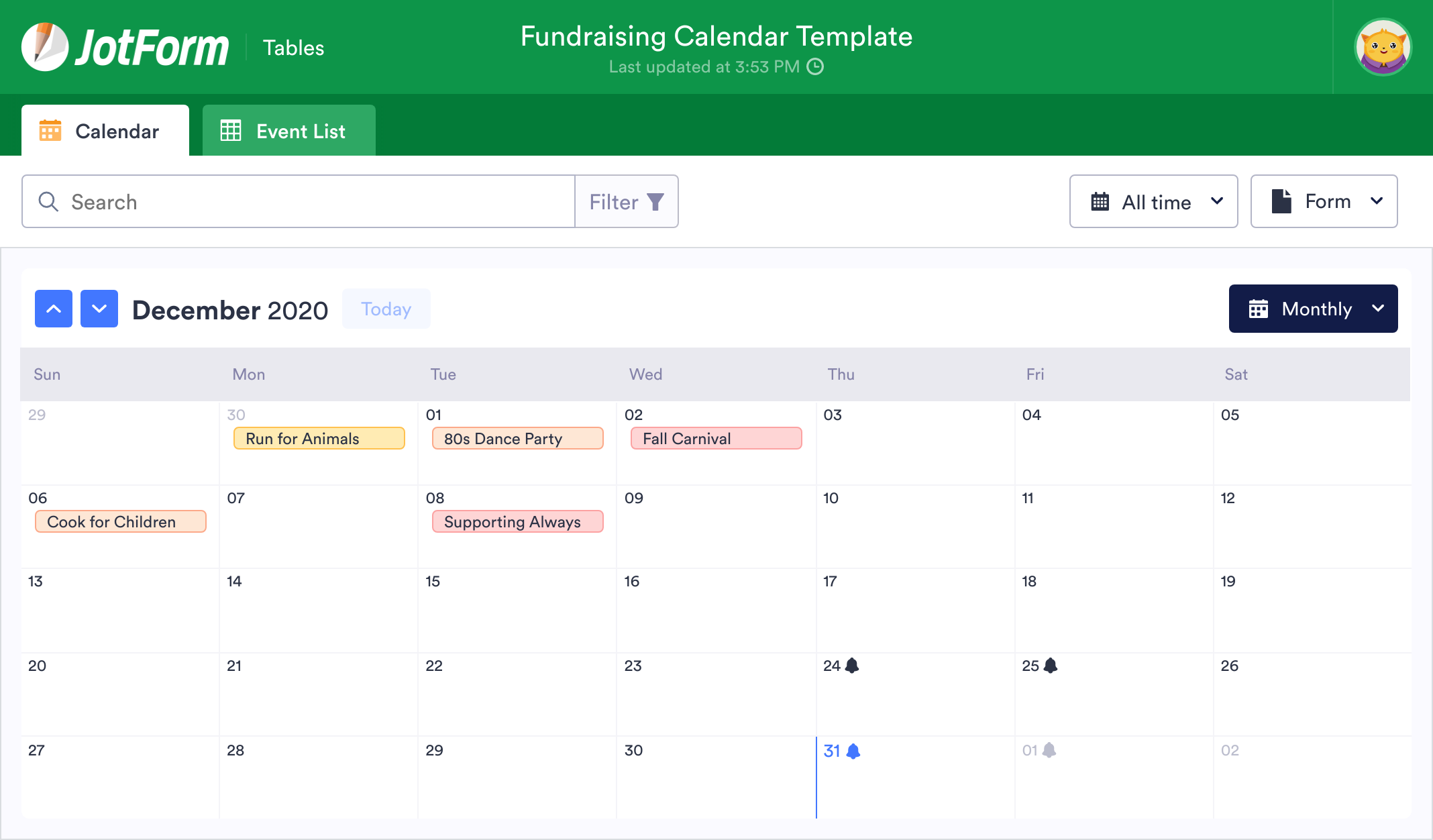 Social Media Calendar Template Jotform Tables www.vrogue.co