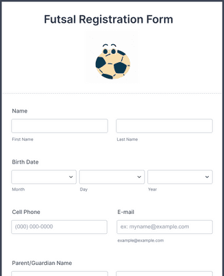 Player Tryout Registration Form Template | Jotform