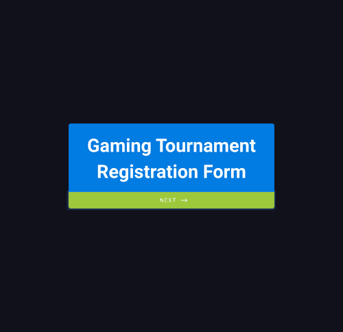 Form Templates: Gaming Tournament Registration Form