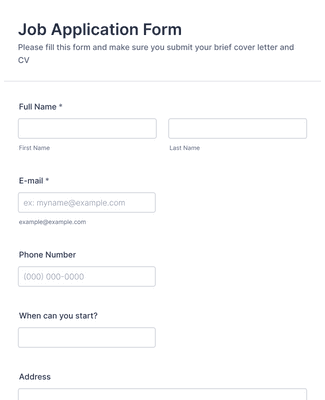 General Application Form Template | Jotform