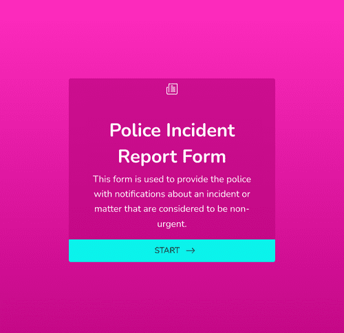 Form Templates: General Incident Report