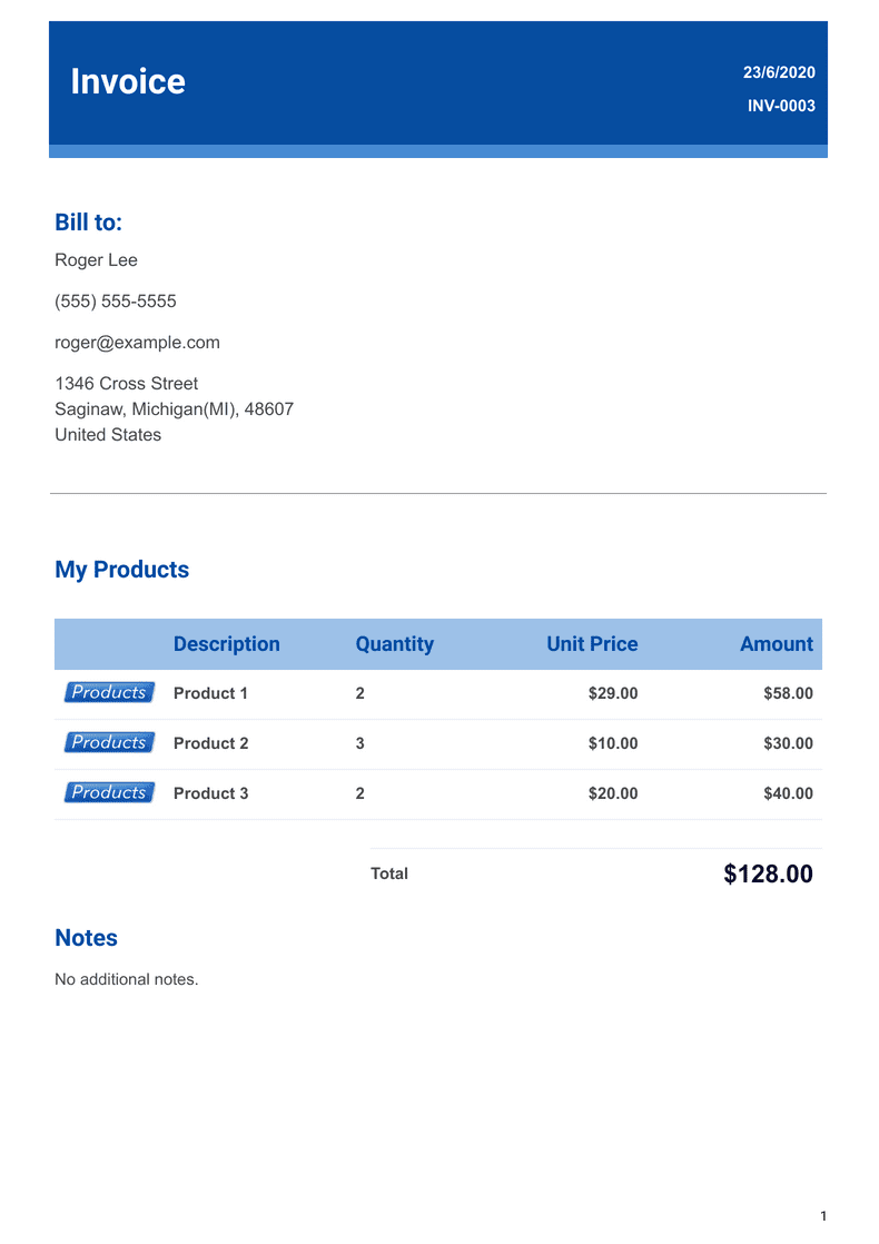 Generic Invoice Template PDF Templates Jotform