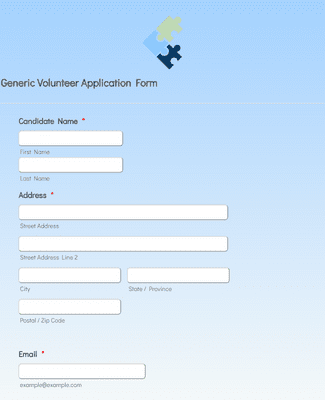 Generic Volunteer Application Form