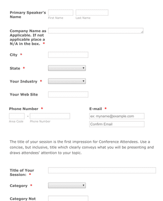 Business Conference Registration Form Template | Jotform