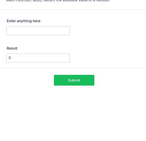 Form Templates: Get Numbers Only Form