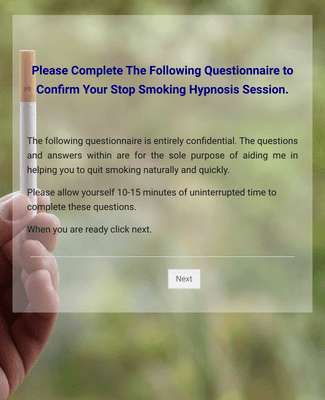 Form Templates: Stop Smoking Questionare 