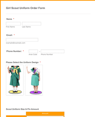 Form Templates: Girl Scout Uniform Order Form