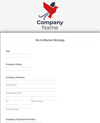 Form Templates: Go to Market Strategy