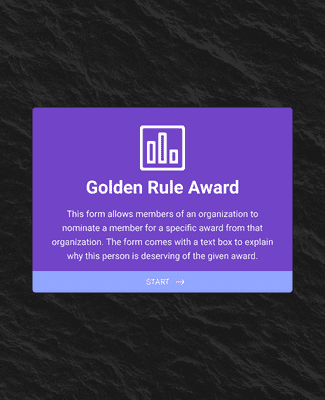 Form Templates: Golden Rule Award Nomination Form