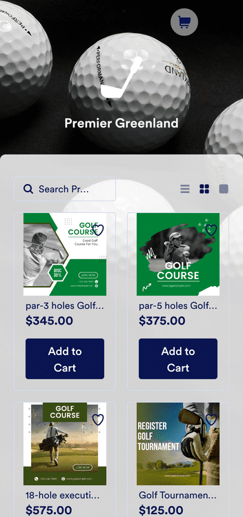 Golf Course App Template