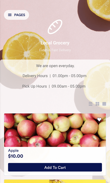 Template grocery-delivery-app