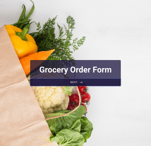 Form Templates: Grocery Order Form