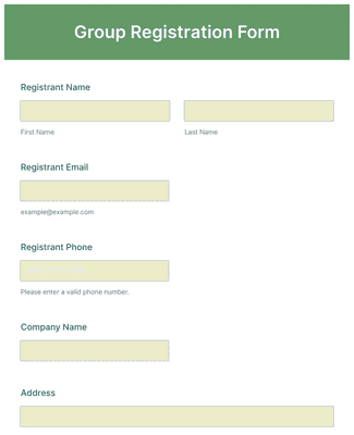 Group Registration Form Template | JotForm