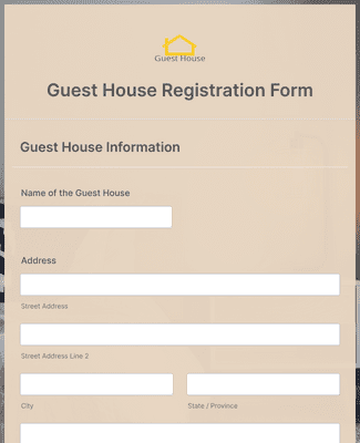 Guest House Registration Form