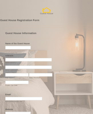 Hotel Guest Registration Form Template | Jotform