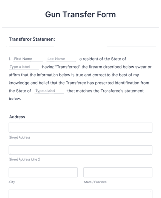 Gun Transfer Form Template | Jotform