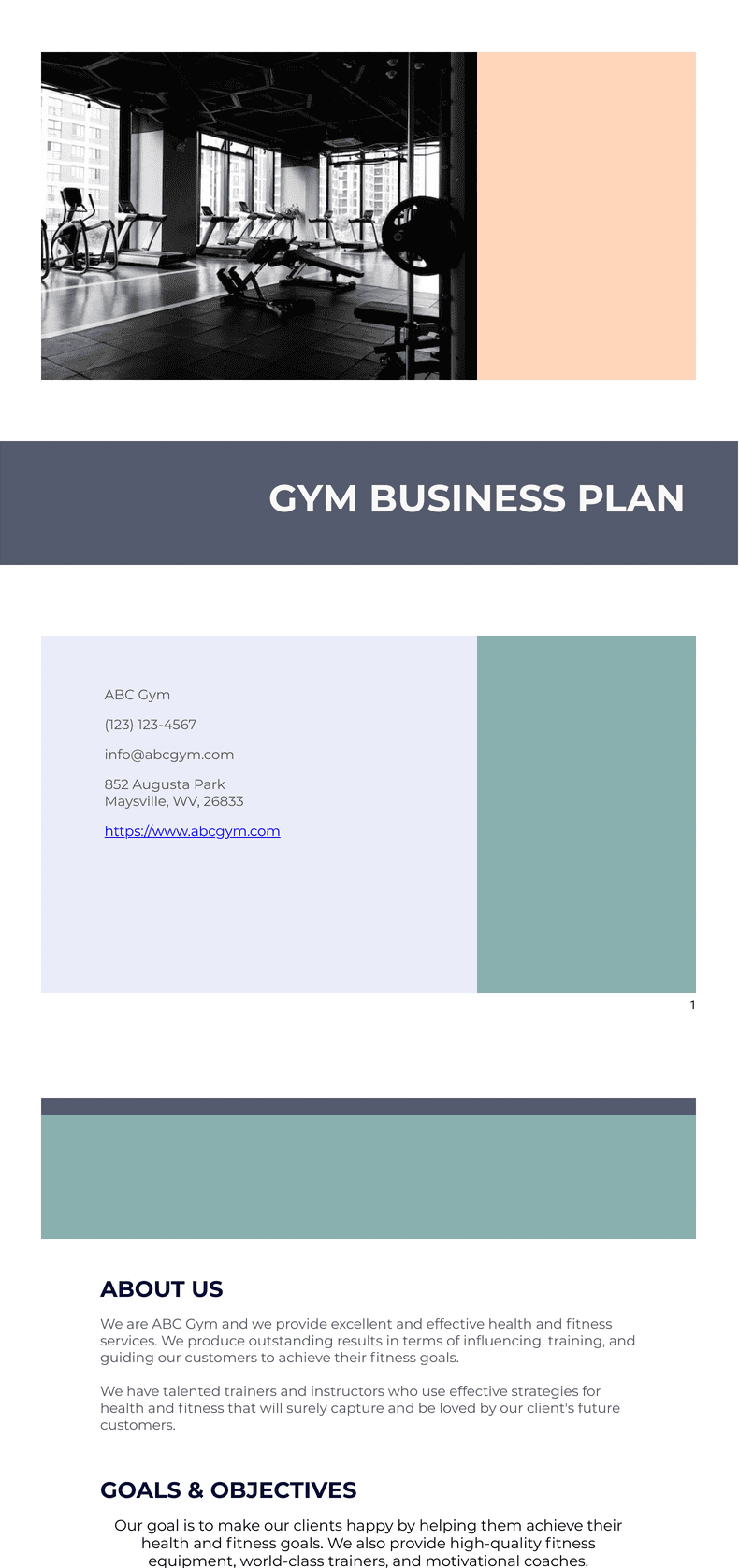 Gym Business Plan Template PDF Templates Jotform