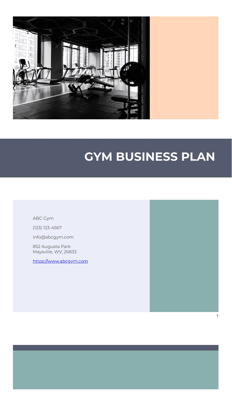 home gym business plan