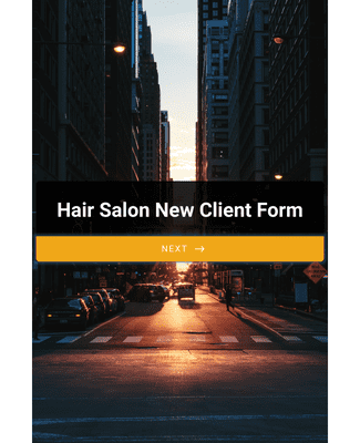 Form Templates: Hair Salon New Client Form