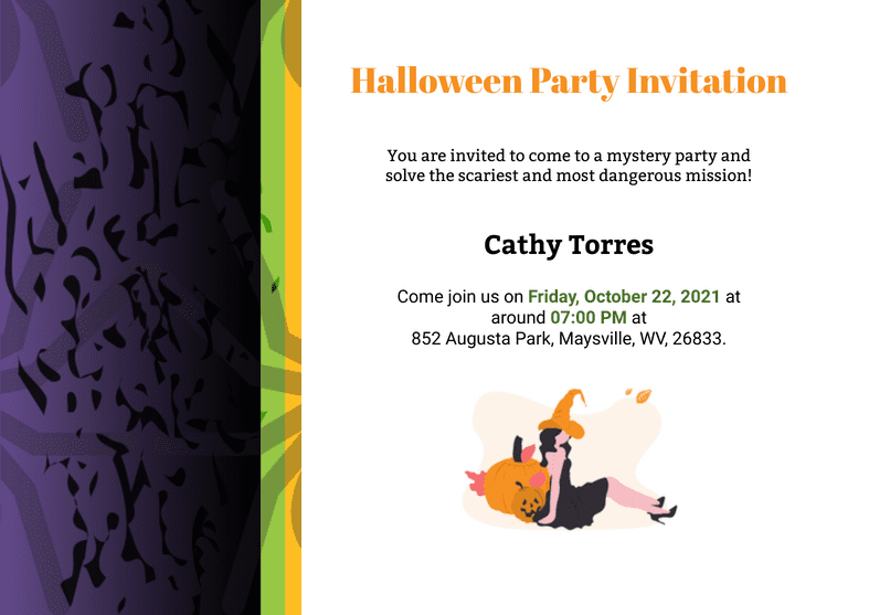 PDF Templates: Halloween Party Invitation