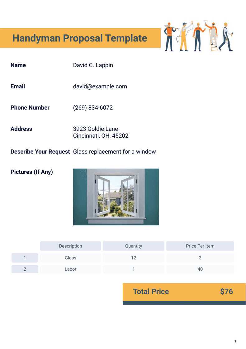 Handyman Proposal Template Pdf Templates Jotform 