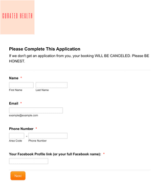 Health Application Form Template | Jotform