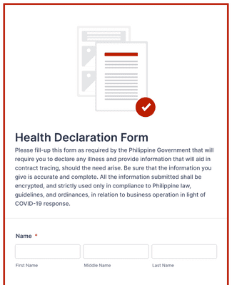 Medical Declaration Form Template | Jotform