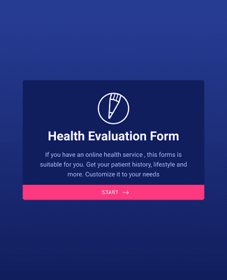 Form Templates: Health Evaluation Form