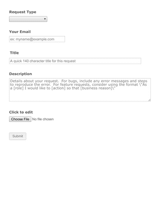 Form Templates: Helpdesk Request Form