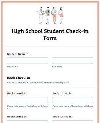 High School Student Check-in Form Template | Jotform