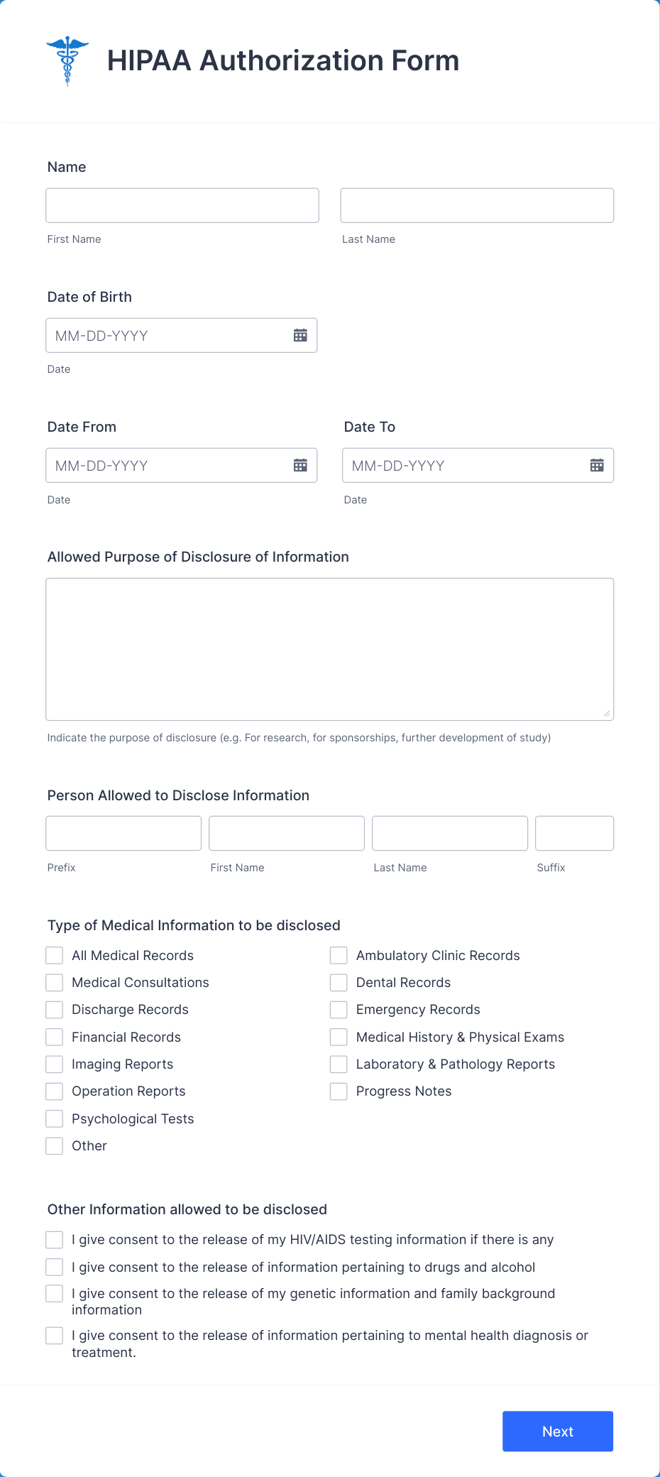 Template hipaa-authorization-form