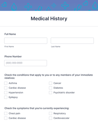 Form Templates: HIPAA Medical History Form