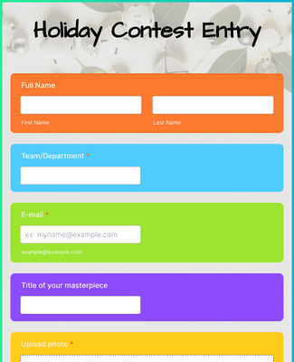 Sweepstakes Entry Form Template Jotform