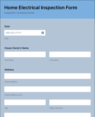 Maintenance Inspection Form House Flooring Inspection Checklist Form Template | Jotform