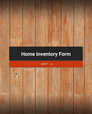 Form Templates: Home Inventory Form