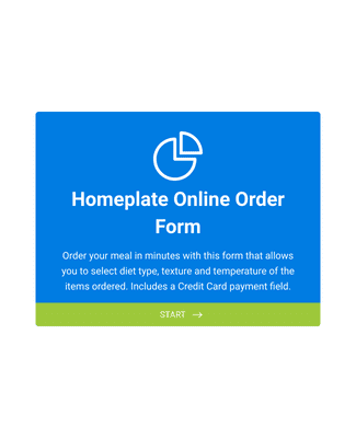 Form Templates: Food Online Order Form