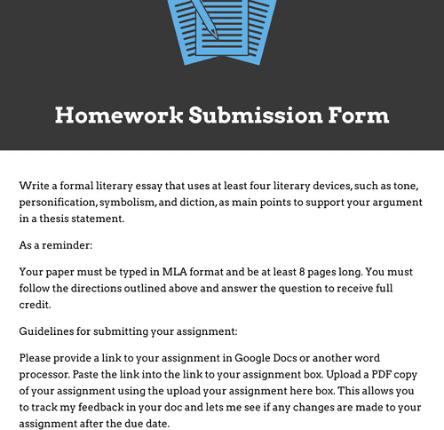 homework submission notice